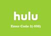 Hulu Error Code 2(-998)
